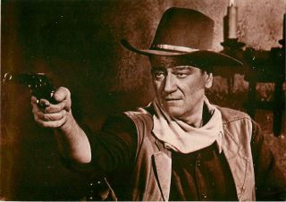 John Wayne Cowboy Role In The 1950s - 1960s Modern Postcard 2