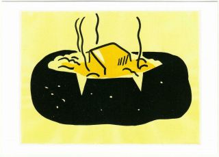 Baked Potato By Roy Lichtenstein Pop Art Painting Postcard