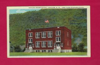 Longacre,  Fayette County,  Wv Postcard View Of Grade School,  Ca 1915,  Vf