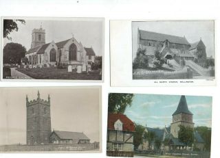 39 Vintage Postcards: Gb Uk Churches Abbeys Cathedrals Chapels