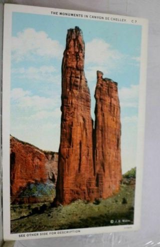 Mexico Nm Canyon De Chelley Monuments Postcard Old Vintage Card View Post Pc