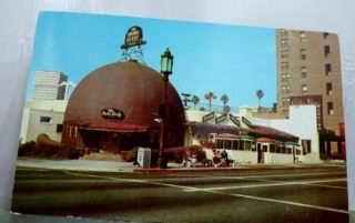California Ca Los Angeles Brown Derby Restaurant Postcard Old Vintage Card View