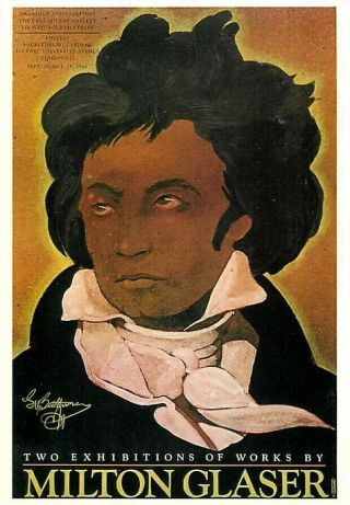 Ludwig Van Beethoven By Milton Glaser Art Postcard