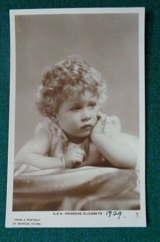 Antique Royal Postcard Queen Elizabeth Ii As A Young Girl By Tuck 