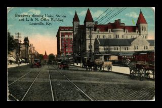 Dr Jim Stamps Us Broadway Street Union Station Louisville Kentucky Postcard