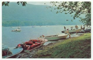 Williamsport Pa Susquehanna State Park Vintage Boats Postcard - Pennsylvania