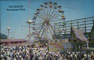 Palisades Amusement Park,  Jersey,  Ferris Wheel,  Riesenrad,  Nj - - - Postcard