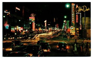 1950s Hollywood Boulevard At Night,  Hollywood,  Ca Coffee Dan 