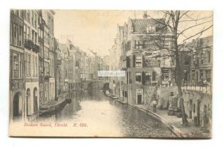 Utrecht - Donkere Gaard,  Canal,  Buildings - Old Netherlands Postcard