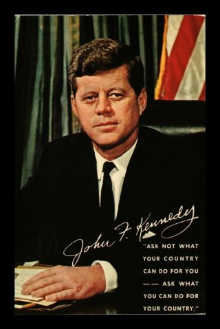 Dr Jim Stamps Us President John F Kennedy Chrome View Postcard