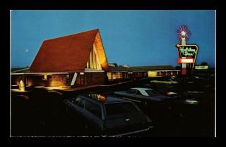Dr Jim Stamps Us Old Cars Holiday Inn Restaurant Night View Postcard Allentown
