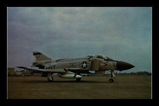 Us Postcard Us Navy Mcdonnell Douglas F - 4j Phantom Ii Plane