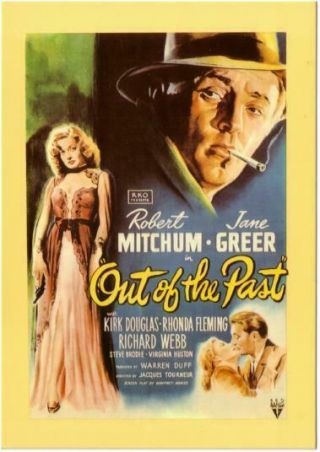 Postcard Of Out Of The Past Movie Robert Mitchum Jane Greer Kirk Douglas