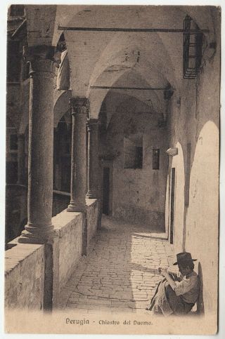 Perugia - Chiostro Del Duoma - Umbria - Italy - C1920s Era Postcard