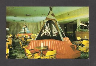 Postcard: Wigwam Room Interior - The Niakwa Motor Hotel - Winnipeg,  Manitoba