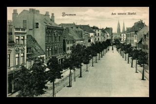 Dr Jim Stamps Market Street View Bremen Germany Postcard