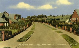 Farnham Common - Mayflower Way - Old Postcard View