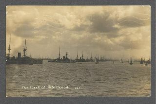 Real Photo Postcard Royal Navy The Fleet At Spithead 1913