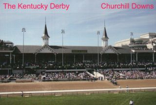 Kentucky Derby At Churchill Downs Louisville Ky,  Horse Racing - Stadium Postcard