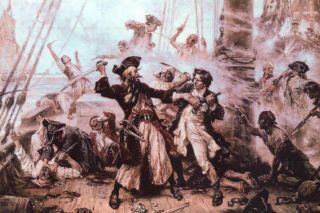 Capture Of The Pirate,  Blackbeard,  1718,  Edward Teach Ocracoke Bay Nc - Postcard