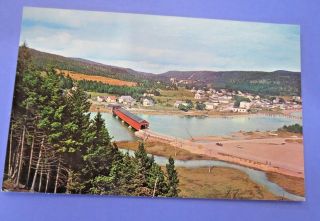 Alma Brunswick Canada Covered Bridge Vintage Old Postcard Pc2529