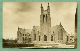 Old Rppc Real Photo Postcard Haddonfield Nj Church 1915