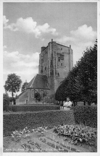 Netherlands Kerk St Anna Ter Muiden Bij Sluis Church Postcard