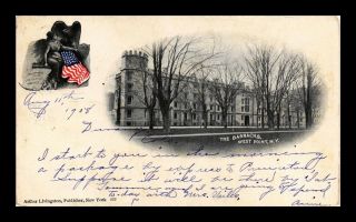 Dr Jim Stamps Us Barracks West Point York Postcard 1908