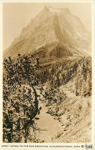 Montana Rppc Postcard: Going To The Sun Mountain,  Glacier Nat 