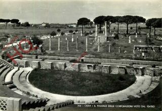 Picture Postcard: Ostia,  Il Piazzale Delle Corporazioni Visto Dal Teatro