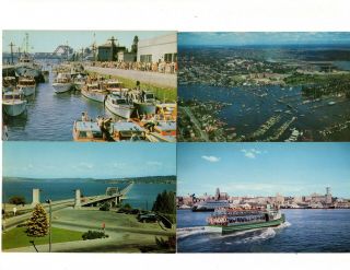4 Seattle,  Washington,  Postcards (circa 1950 