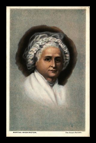 Dr Jim Stamps Us Martha Washington Gilbert Stuart Portrait Postcard