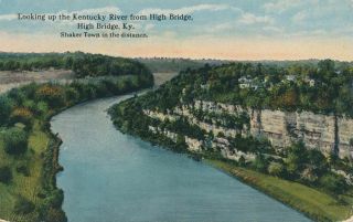 Shaker Town Near Kentucky River From High Bridge Ky,  Kentucky - Pm 1915 - Db