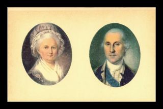Dr Jim Stamps Us Portraits George Martha Washington Mt Vernon Postcard