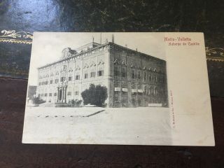 Malta Old Postcard.  Valetta,  Auberge De Castille.  C.  1920.