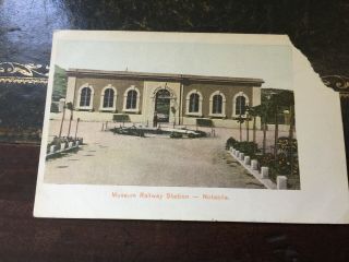 Malta Old Postcard.  Museum Railway Station - Notabile.  C.  1920.