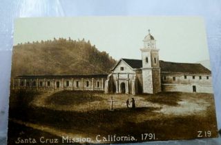 California Ca Santa Cruz Mission Postcard Old Vintage Card View Standard Post Pc