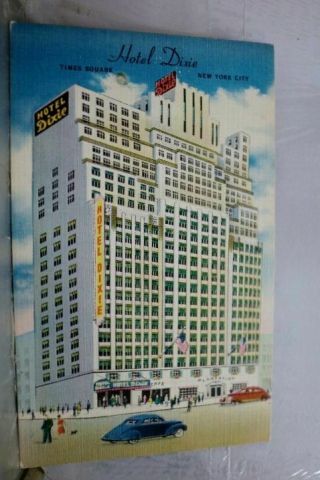 York Ny Nyc Hotel Dixie Times Square Postcard Old Vintage Card View Standard