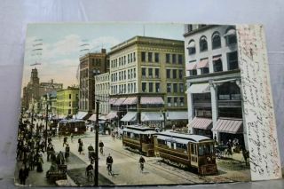 York Ny Rochester Main Street West Postcard Old Vintage Card View Standard