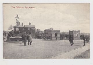 Old Card Of The Market Braintree Essex Around 1910