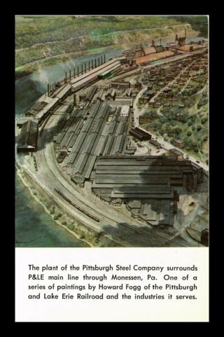 Dr Jim Stamps Us Pittsburgh Steel Company Railroad Howard Fogg Art Postcard