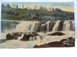 1915 R R News Co Omaha Postcard Williamette Falls Or On S.  P.  R.  R.  Shasta Route