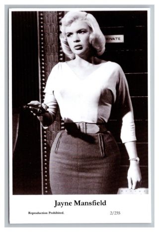 Jayne Mansfield (c Swiftsure Postcard Year 2000 Modern Print 2/235 Glamour Photo