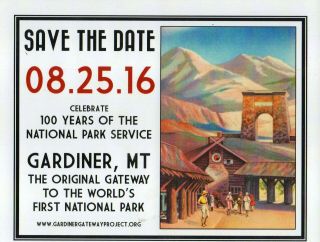 100 Years National Park Service Special Postcard - Yellowstone National Park