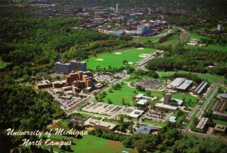 Aerial View Of University Of Michigan North Campus,  Ann Arbor Mi - - - Postcard