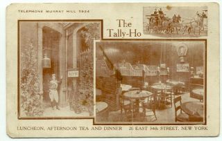 Nyc The Tally - Ho Restaurant Postcard - York City