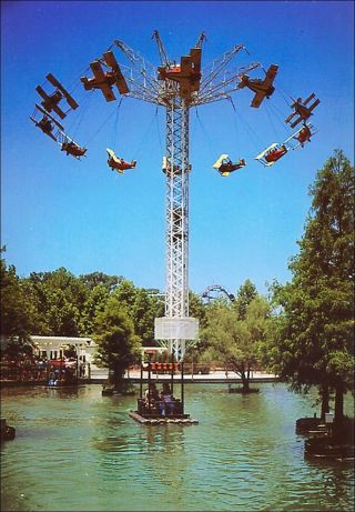 Amusement Park: Barnstormer Airplane Swing Ride,  Opryland Usa,  Nashville,  Tn.