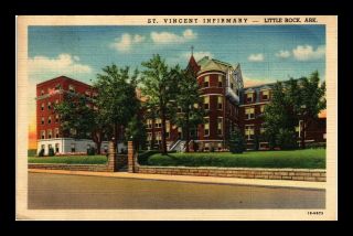 Dr Jim Stamps Us St Vincent Infirmary Little Rock Arkansas Linen Postcard