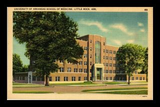 Dr Jim Stamps Us Postcard University Of Arkansas School Of Medicine Linen