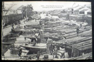 1900 Barges And Boats In Cholon (chinatown),  Saigon Vietnam,  French Indochina